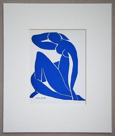 Henri MATISSE (d’après) - Nu bleu II, 1952 - Lithographie signée et datée 2