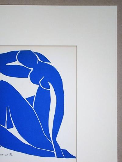 Henri MATISSE (d’après) - Nu bleu II, 1952 - Lithographie signée et datée 2