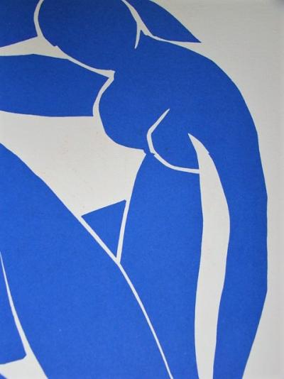 Henri MATISSE (d’après) - Nu bleu II, 1952 - Lithographie signée et datée 2