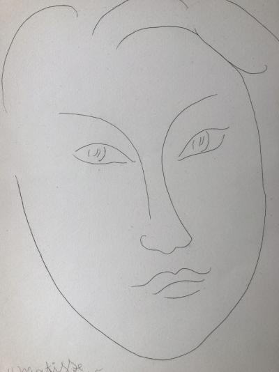 Henri MATISSE - Masque de jeune garçon, 1945 - Eau forte originale 2