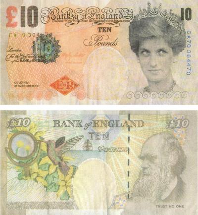 BANKSY - DIFACED TENNER, BILLET DE BANQUE 10£ 2