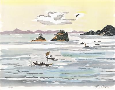 Yves BRAYER - Paysage du Japon, 1987, lithographie signée et numérotée 2