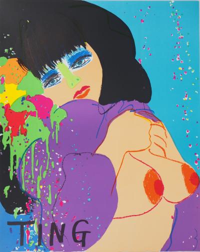 Walasse TING - Bleue, Moment intime,1974 - Lithographie signée 2