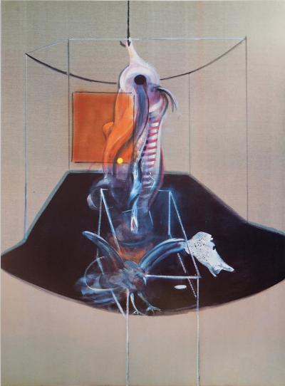 Francis BACON (d’après) : Carcasse de viande et oiseau de proie, 1986 - Affiche originale d’époque 2