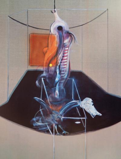 Francis BACON (d’après) : Carcasse de viande et oiseau de proie, 1986 - Affiche originale d’époque 2