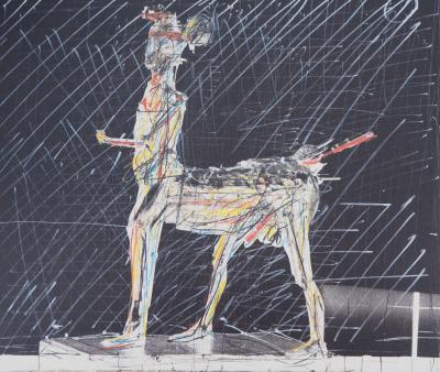 CESAR - Centaure sur son piédestal, 1985 , Lithographie, 2