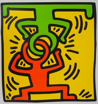 Keith HARING  - L’attirance des opposés, 1998 - Sérigraphie 2