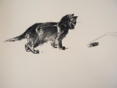 Théophile Alexandre STEINLEN : Les chats qui jouent - Lithographie signée 2