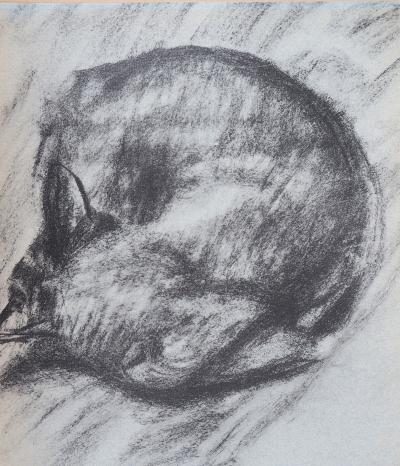 Théophile Alexandre STEINLEN: Die schlafende Katze, 1933 - Lithographie 2