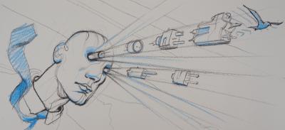Enki BILAL - Visionnaire, 1988 - Lithographie originale signée 2
