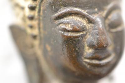 Laos, 16eme siècle, Bouddha assis en bronze 2
