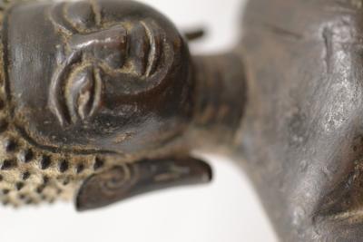 Laos, 16eme siècle, Bouddha assis en bronze 2