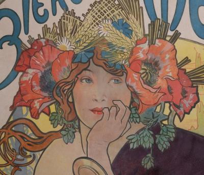 Alphonse MUCHA - Bières de la Meuse, 1897 - Affiche lithographique originale 2