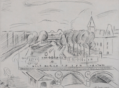 Henri MATISSE - Le Pont St-Michel (Paris), 1927 - Gravure originale 2