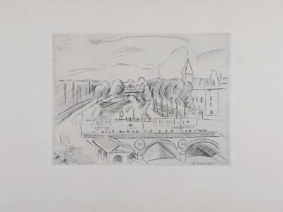 Henri MATISSE - Le Pont St-Michel (Paris), 1927 - Gravure originale 2