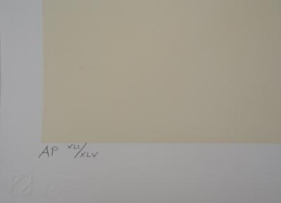 René GRUAU - Femme au parapluie, Voilà la pluie - Lithographie signée au crayon 2