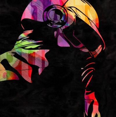 Vincent SABATIER - Daft Punk, 2019 - Sérigraphie au crayon 2
