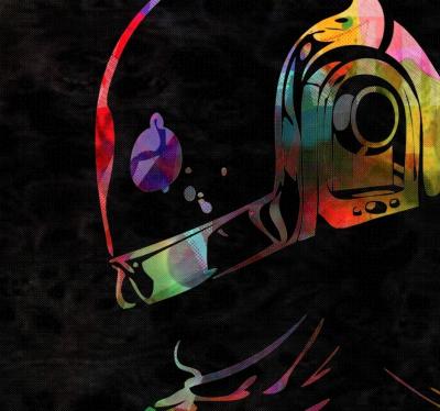 Vincent SABATIER - Daft Punk, 2019 - Sérigraphie au crayon 2