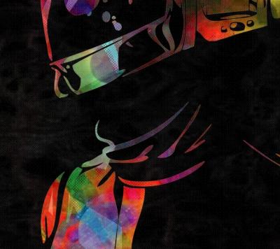 Vincent SABATIER - Daft Punk, 2019 - Sérigraphie au crayon 2