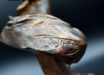 Georges VAN DER STRAETEN - Buste de jeune femme, vers 1900, Épreuve en bronze 2
