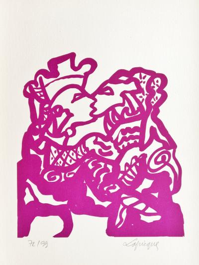 Charles LAPICQUE - Les reclus,1966/1967 - Ensemble de 4 lithographies signées au crayon 2