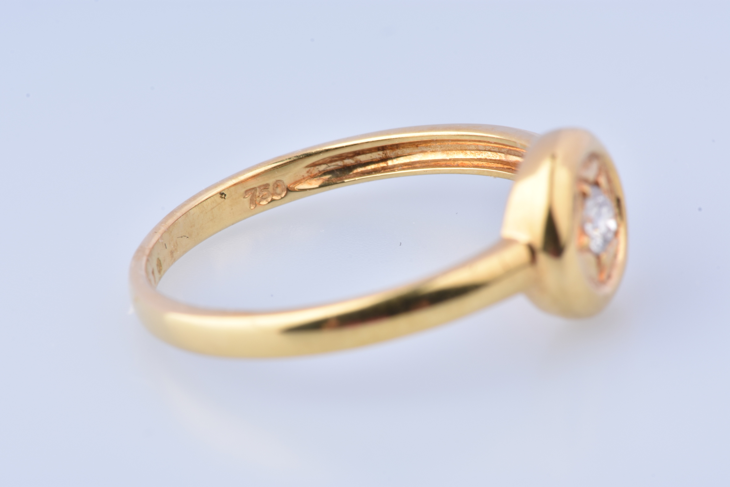 Bague Solitaire En Platine 22k (950) Avec Diamant Brillant 0.85 Carat - Occasion