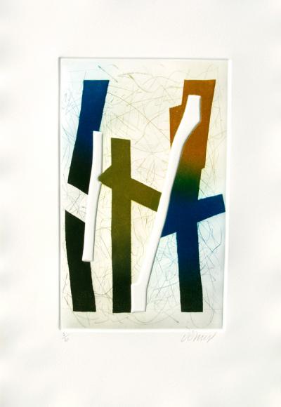 Bertrand DORNY - Visage d’ombre - Gravure signée au crayon 2