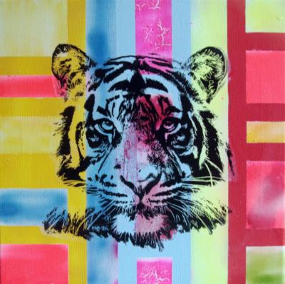 PyB - Tigre,  2019 - Technique mixte sur toile 2