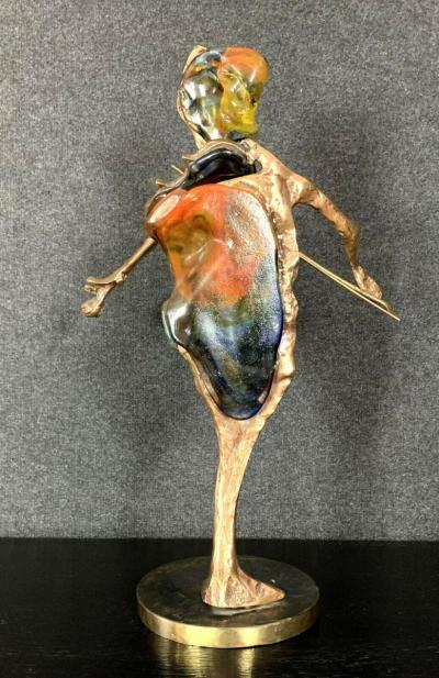 Yves LOHE - Sculpture en bronze doré et verre soufflé coloré, 1947 - sculpture en bronze doré 2