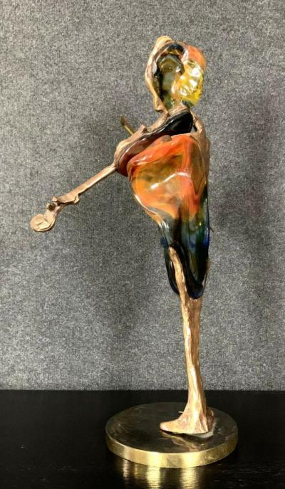 Yves LOHE - Sculpture en bronze doré et verre soufflé coloré, 1947 - sculpture en bronze doré 2