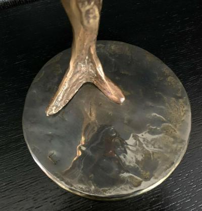 Yves LOHE - Sculpture en bronze doré et verre soufflé coloré, 1947 - sculpture en bronze doré 2