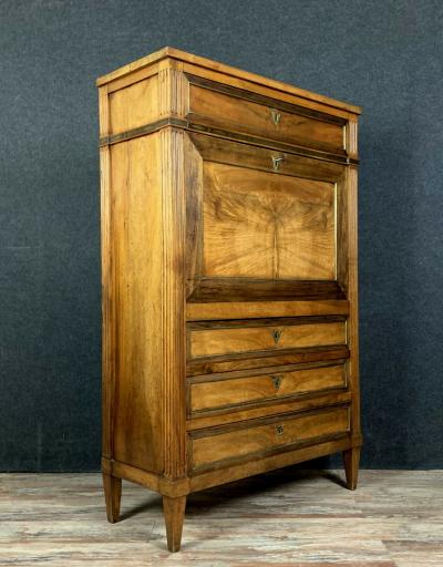 Secrétaire époque Louis XVI en acajou et marqueterie de nacre 2