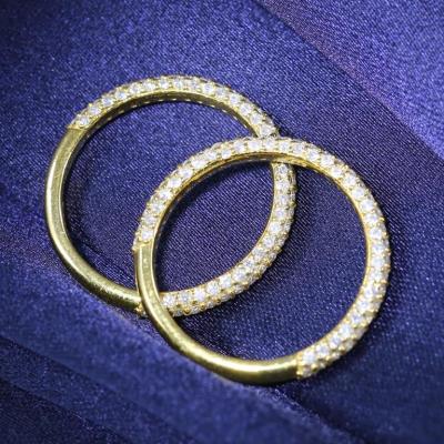 Ensemble de 2 bagues de fiançailles anneaux en or blanc et diamants 2