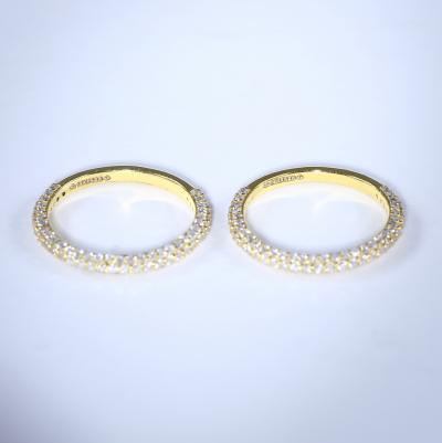 Ensemble de 2 bagues de fiançailles anneaux en or blanc et diamants 2