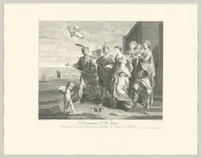 Louis  Desplaces  - L’enlèvement d’Hélène, 18e siècle  - Eau-forte et burin 2