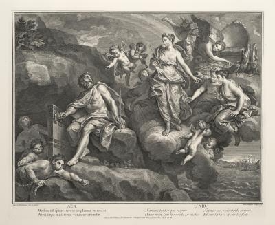 Charles Dupuis  -  L’Air. Junon ordonne à Eole de déchaîner les vents, 1718 - Eau-forte et burin 2