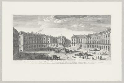 Jacques Rigaud - Vue de la place des Victoires, 18e siècle - Eau-forte et burin 2