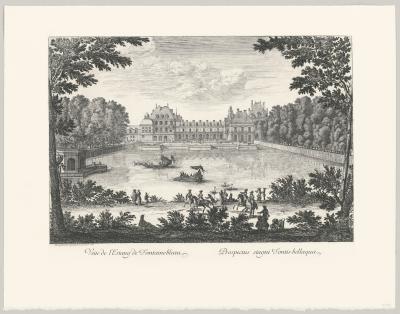 Israël Silvestre  - Vue de l’étang de Fontainebleau, 1666 - Eau-forte et burin 2