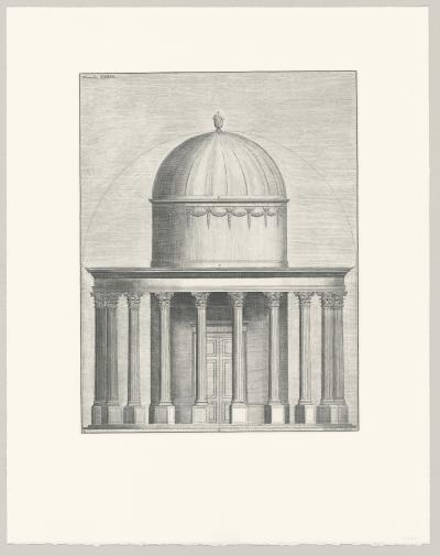 Jean-Jacques Tournier - Elévation d’un temple rond périptère 2