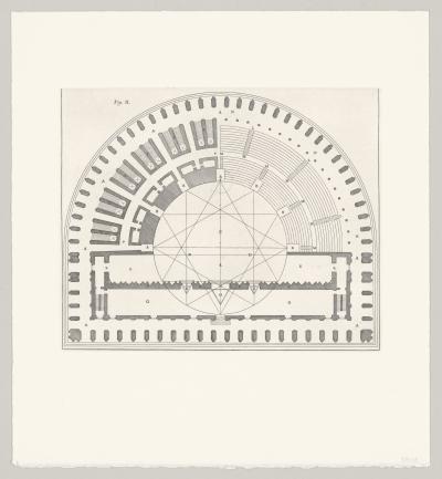Anonyme - Plan d’un théâtre romain - Eau-forte et burin 2