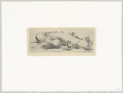 Dominique-Vivant Denon - Le Phallus phénoménal échoué sur le rivage, 18e siècle - Eau-forte 2