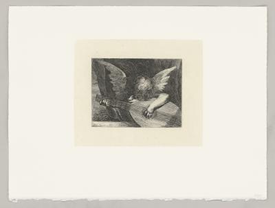 Dominique-Vivant Denon  - Ange musicien jouant du luth, 18e siècle - Eau-forte 2