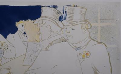 Henri de TOULOUSE-LAUTREC - Le bar irlandais et américain, Rue Royale (pour The Chap Book), 1895 - Lithographie originale en couleurs 2