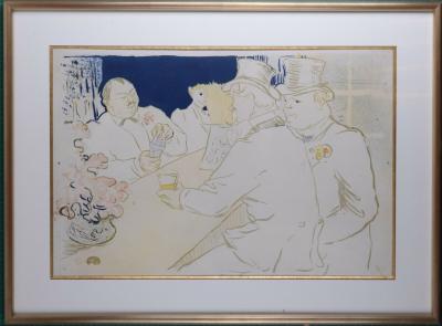 Henri de TOULOUSE-LAUTREC - Le bar irlandais et américain, Rue Royale (pour The Chap Book), 1895 - Lithographie originale en couleurs 2