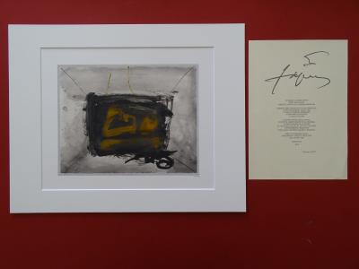Antoni TAPIES (d’après) - Composition Noire, 1982 - Lithograph 2
