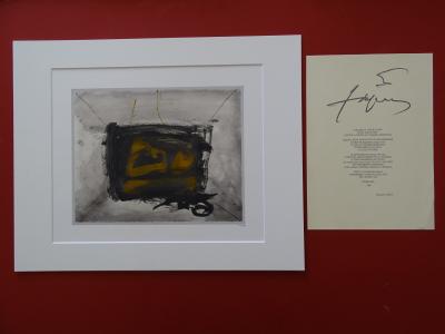 Antoni TAPIES (d’après) - Composition Noire, 1982 - Lithograph 2