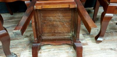 Série de 6 chaises chinoises en bois exotique massif 2