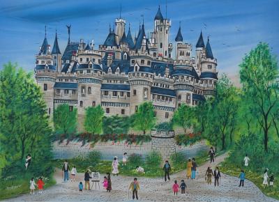 Dan GANDRE - Le château de Pierrefonds - Lithographie signée au crayon 2