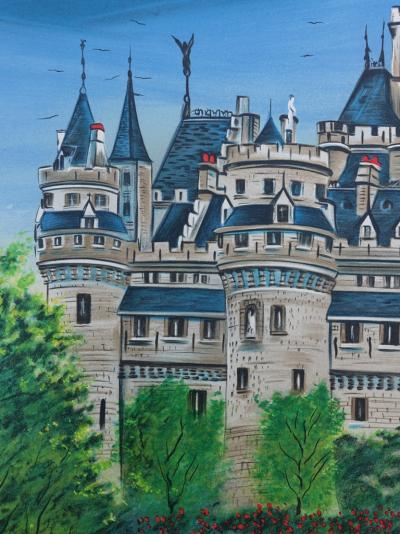Dan GANDRE - Le château de Pierrefonds - Lithographie signée au crayon 2
