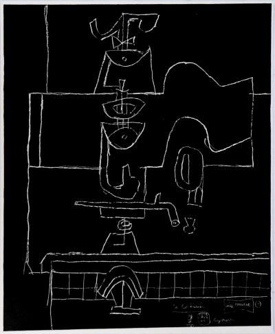 LE CORBUSIER : La dive bouteille, le verre et le livre - Lithographie originale Signée 2